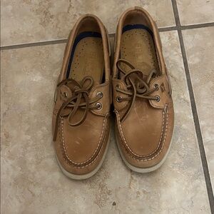 Sperry Tan Leather Boat Shoes